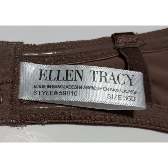 ELLEN TRACY, Brown Strapless Bra, Size 36D - Picture 5 of 5